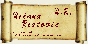 Milana Ristović vizit kartica